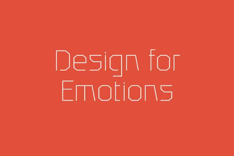 roter Hintergrund, darauf der Text Design for Emotions